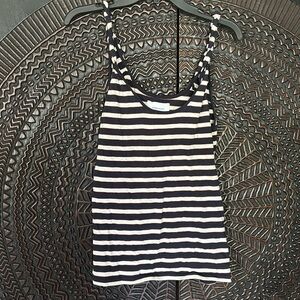 NEW current/elliott twist tank top stripes small 1